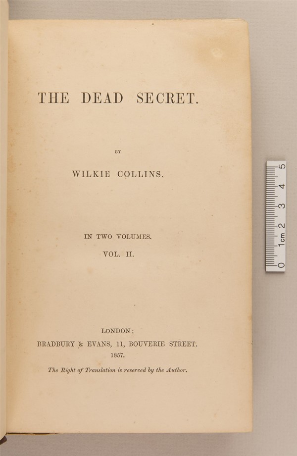 Bog: Collins Wilkie: The dead secret, 1857 (Engelsk)